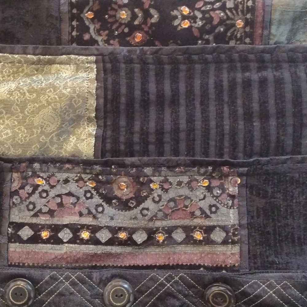 Robin Clayton Designs Int. Vintage patchwork jacket sz S-M - Picture 14 of 16